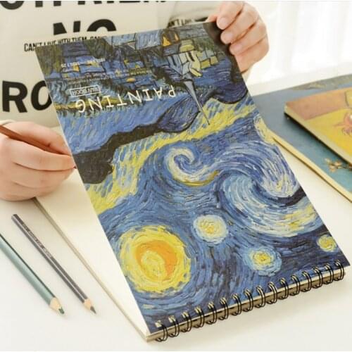 A4 330gsm Sketchbook for Drawing Professional Watercolor Painting Notebook Beige Paper Graffiti Sketchbook Art Supplies Student