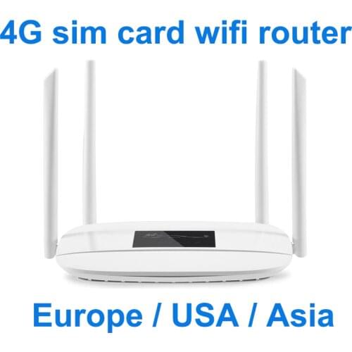 4G wifi router 4G lte cpe SIM card wifi router 300m CAT4 32 wifi users router RJ45 WAN LAN indoor lte CPE wireless router