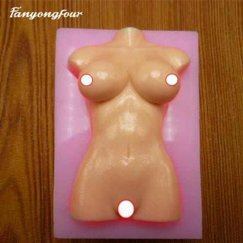 Woman nude shape chocolate mold soap candle pudding silicone mold cake decorating tools