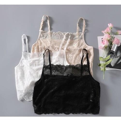 Womens 30% Real Silk 70% Viscose Lace Non-Pads Mini Camisole Half Cami Bandeau Tube Top 3090