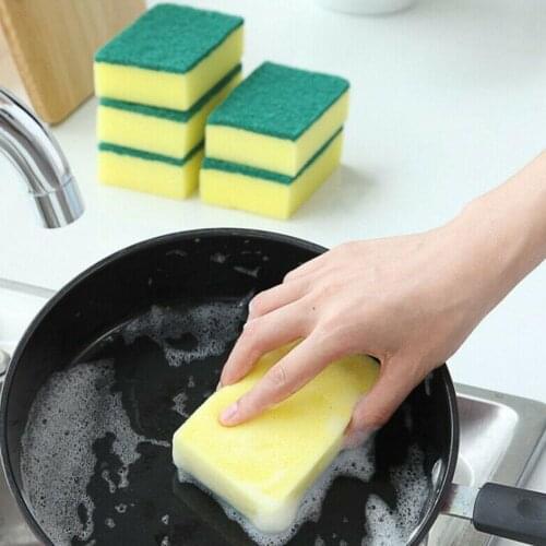 1pcs Dishwashing Sponge Kitchen Nano Emery Magic Clean Rub Pot Rust Focal Stains Sponge Removing Kit Cleaning Brush Sponges Tool