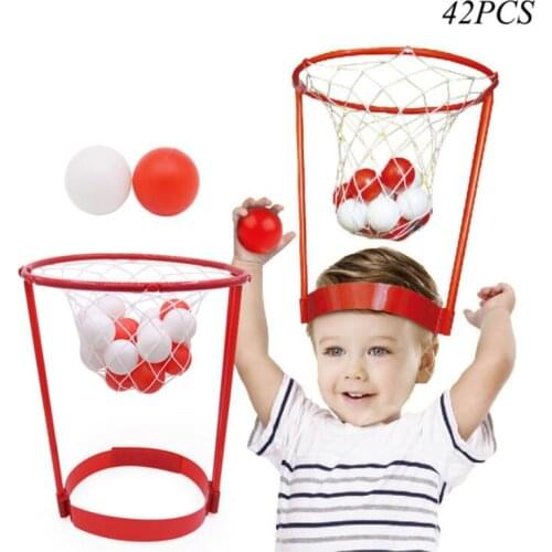 42 Pcs ChildrenS Outdoor Sports Toys Creative Head Basketball Puzzle Parent-Child Sports Outdoor Sports Early Education Toys