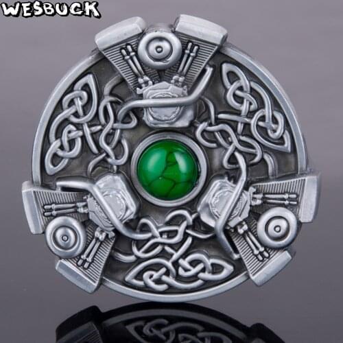 5 PCS MOQ WesBuck Brand Cool Luxury Men Belt Buckles Mens Designer Silver Belt Buckles New Year Gifts Western Buckles