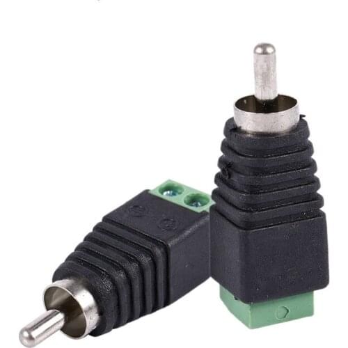 5pcs UTP Cat5 Cat6 Cable To CCTV AV Phono RCA Male Jack Plug Adapter