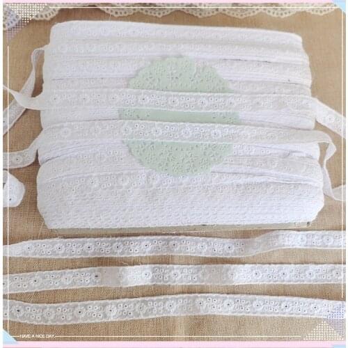 5 Meters High Quality 3CM Light Blue Green DIY Hand Sewing Embroidery Clothes Accessories Lace Fabric Cotton Cloth Lace Trim