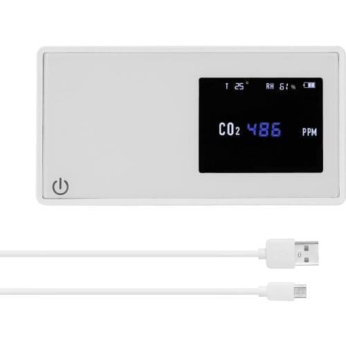 Household Air Quality Monitor CO2 Tester co2 meter with Carbon Dioxide Value Electricity Quantity Temperature Humidity Display