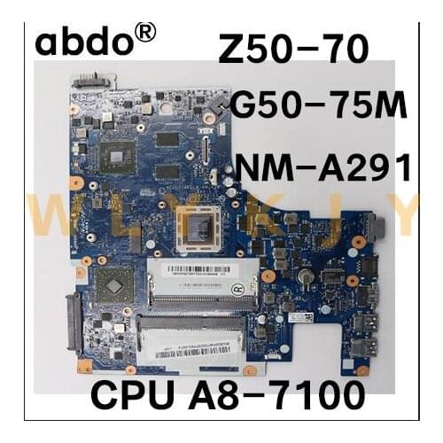 For Lenovo Z50-75 G50-75 laptop motherboard aclu7 aclu8 NM-A291 with CPU A8-7100 GPU 2GB DDR3 FUR 5B20F66787 100% test work