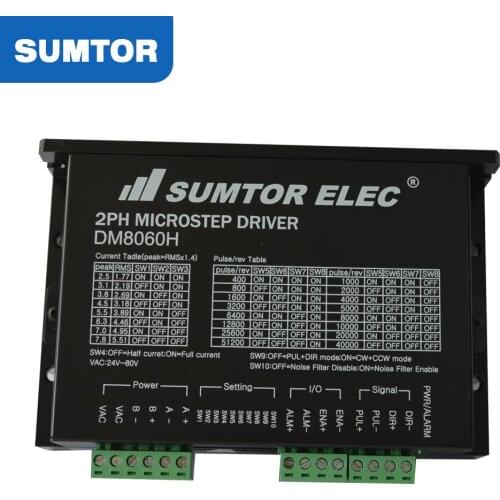 DM8060H driver for nema 23 and 34 stepper motor AC DC signal double subdivision 7.8A 256 subdivision