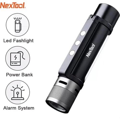 Xiaomi Nextool 6 In 1 Flashlight 1000LM Dual-Light Zoomable Alarm USB-C Charging Mobile Power Bank Magnetic Camping Work Light