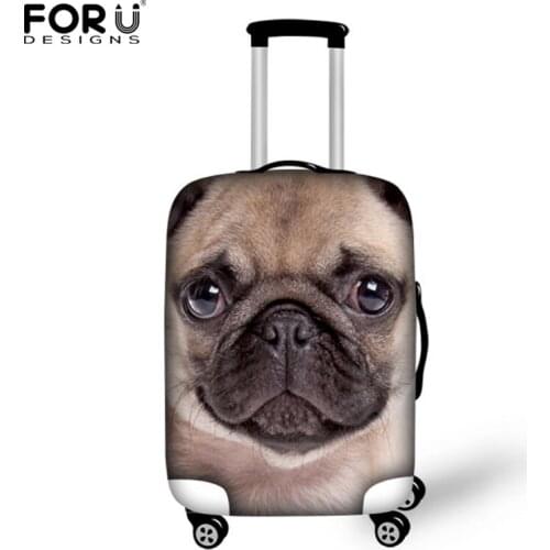 FORUDESIGNS Pud Dog Thicker Travel Suitcase Protective Cover Travel Accessories Elastic Luggage Dust Cover Apply to 18-30 inch