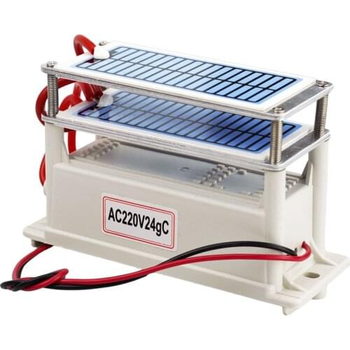 Ozone Generator 220V Ozonio Gerador Long Life Ceramic Plate ozontor ozonizador air Water Cleaner Air Purifier 24g