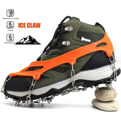 Hot Sale Crampons Shoe Covers Wear-resistant 18 Teeth Ice Snow Shoe Spiked Grips Cleat Crampons Climbing Anti Slip Shoe Cover