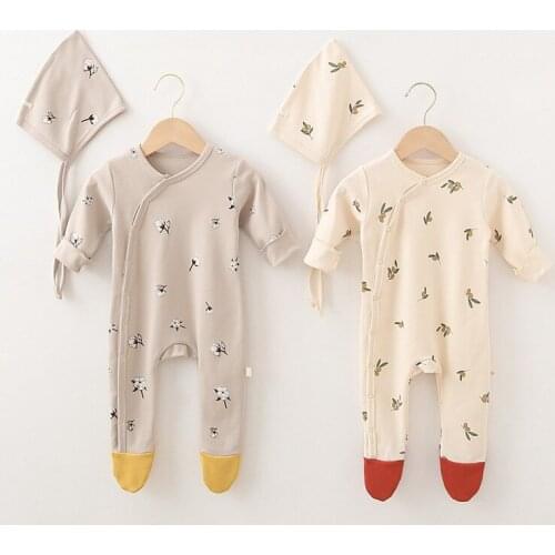 Newborn Baby Boy Cotton Onesies Clothes Long Sleeve Romper Autumn Spring Jumpsuit Baby Girl 2 Piece Clothing Set Outfit