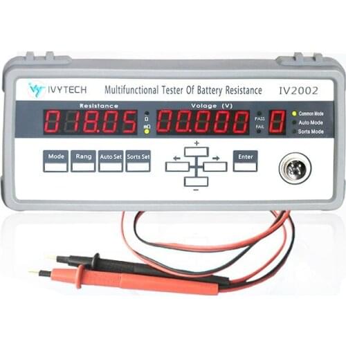 IV2002 Intelligent High Precision Lithium Battery Internal Resistance Tester Upgrade YR1030 YR1035 0-20V 0-2.000Ω Detector