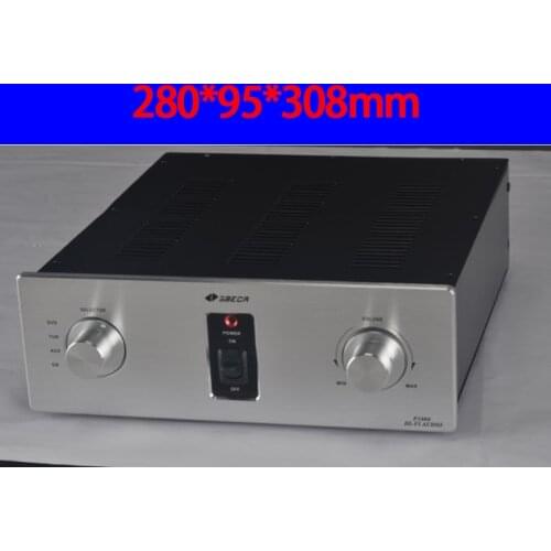 KYYSLB 280*95*308mm AZ-08 Combined Power Amplifier Chassis Box House DIY Enclosure with Power Base Feet Amplifier Case Shell