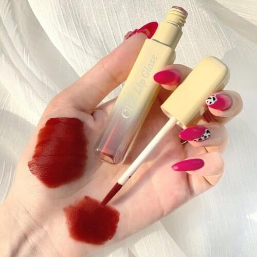 Korea Cute Lip Gloss Cute Cheese Velvet Soft Lip Glaze Matte Lipstick Student Female Lipstick Waterproof Red Sexy Makeup TSLM1