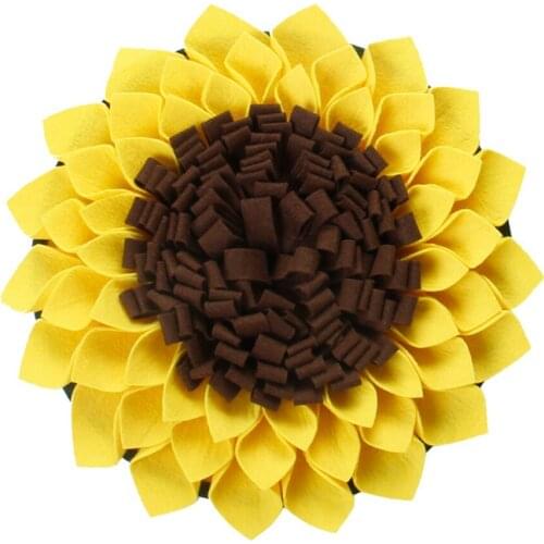 Pet Dog Snuffle Training Sniffing Mat Anti Choking Slow Feed Food Dispenser Sunflower Energy Consuming Blanket