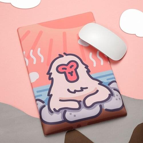 Mousepad Mice Mat Bath Monkey Anime Silicon Material Anti Slip pad with Wrist Rest Gift Office Gaming for PC Laptop