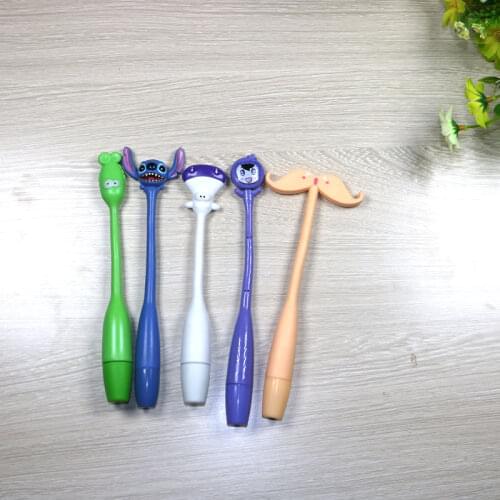 Creative cartoon animal ballpoint pen cute funny expression Ball pen can bend the ballpoint pen for school office stationery