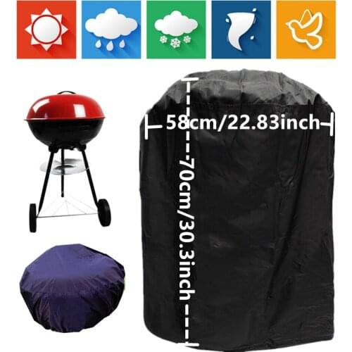 Round Kettle BBQ Grill Covers Barbecue Cover Patio Gas Rain Protector Water Proof Rain Dust Anti Protective D40