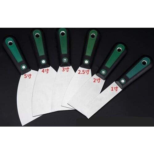 1PC putty knife scraping blade 1"2"2.5"3"4"5" wall shovel carbon steel fiber handle construction tool plastering knife