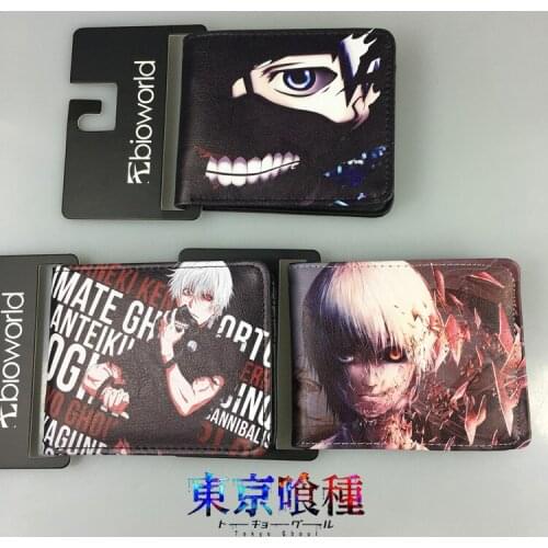 Tokyo ghoul Fashion Anime PU Wallet Soft Money Bag Zipper Wallets Coin Casual Purses Card Unisex Gifts