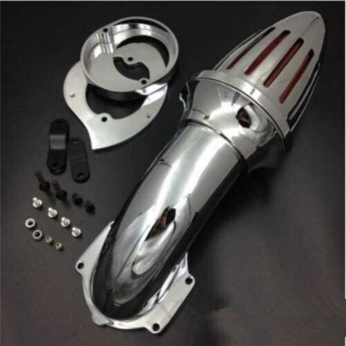 Motorcycle Chrome Air Cleaner Intake Filter Kit For Custom Yamaha V-Star 650 All Years
