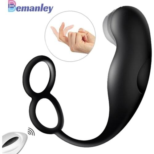 Nal Sex Toys Male Vibratory Anal Plug Delayed Ejaculation Function Penis Ring Prostate Massager Couple Sex Adult Sex Products