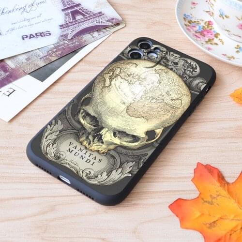 For iPhone Vanitas Mundi Print Soft Matt Apple iPhone Case