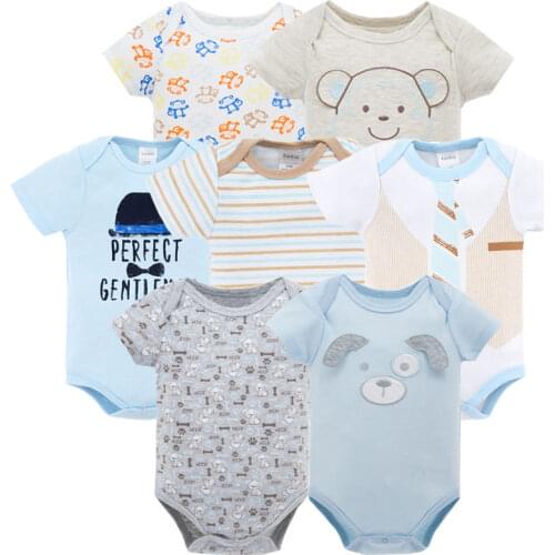 Honeyzone Baby Girl Clothes 100% Cotton Bodysuit Baby Boy body bebe menino Cartoon Short Sleeve roupa bebe 3 6 9 12M Overalls
