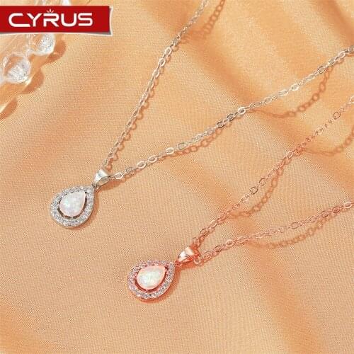 Water Drop Pendant Necklace Cute Rhinestones Clavicle Chain Creative Womens Jewelry Weddings Christmas Valentine Gift 2020