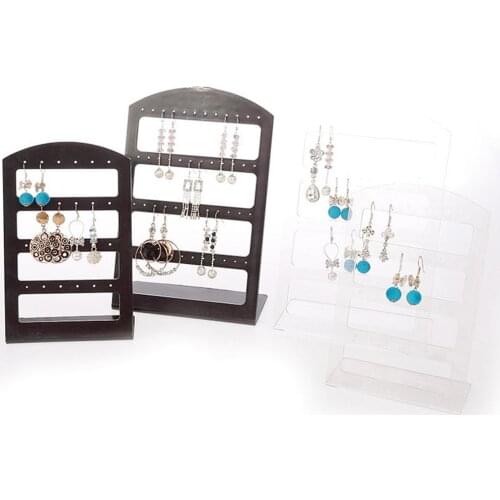 24/48Holes Jewelry Packaging Stud Earrings Display Showing Stand Rack Plastic Show Acrylic Organizer Storage Holder Dropshipping