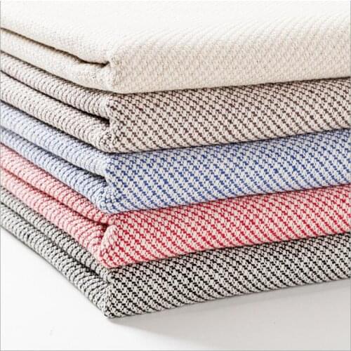Popular cotton linen stripe yarn dyed jacquard fabric used in bags, shoes and handbags cushion pillow gift box cloth DIY fabrics