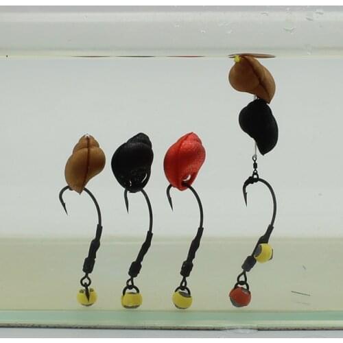 10PCS Carp Fishing EVA POP Up Bait Carp Fake River Snails Realistic Floating Baits Hair Rigs Hook Boilies Carp Bait Fishing Lure