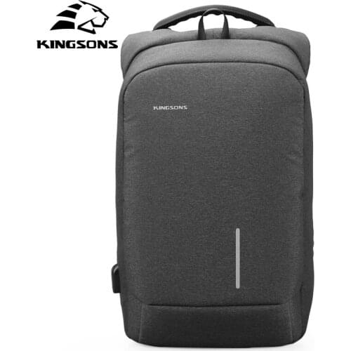 Kingsons 15.6'' new waterproof backpacks USB charging school bag anti-theft men and women backpack for laptop travelling mochila