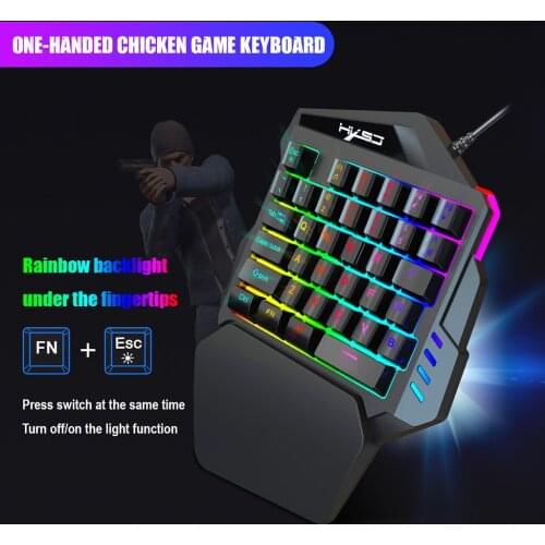 One-Handed Gaming Keyboard - RGB Backlit 35 Keys Portable Mini Gaming Keypad - Ergonomic for PC Gamer