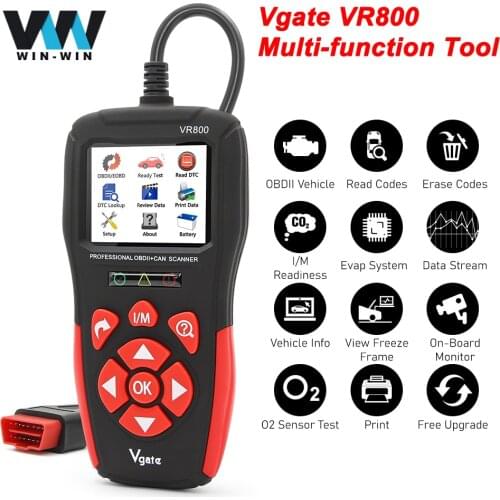 Vgate VR800 Car Code Reader OBD2 Scanner Automotive Scan Tools OBD 2 Diagnostic Auto ODB2 Scanner Tool PK AS500 KW850 ELM327