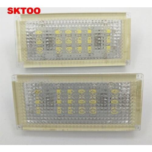 SKTOO Error Free Pair 18 LED 6000K For HID License Plate Light For BMW E46 4D 4Doors 323i 325i 328i 99-03