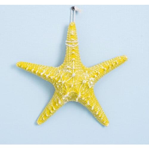 Mediterranean Style Starfish Old Polished Five Fingers Shantou Home Decor Wall Hanging Artificial Resin Starfishes Decorations