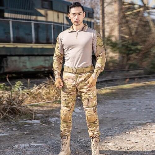 Outdoor Airsoft Paintball Clothing Military Shooting Uniform Tactical Combat Camouflage Shirt Men Pants Army Tactical Shirt Pant