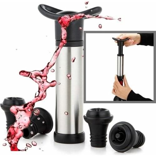 Stainless steel vacuum pump wine preservation device vacuum wine stopper one pump, four stoppers, wine preservation wine stopper