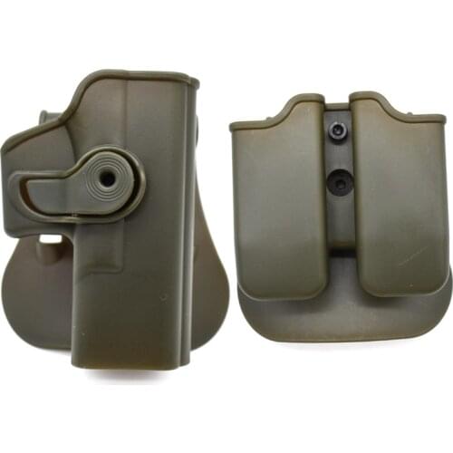 IMI Style Defense RetentionTactical Gun Holster for Glock 17 21 Handguns With Magazine Pouch