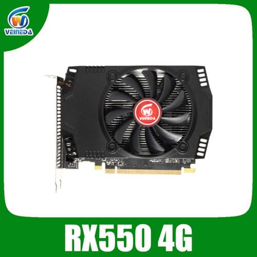 VEINEDA RX550 4GB Graphics Cards GDDR5 128bit GPU For AMD Radeon rx 550 series Video Card Desktop PC Video Gaming