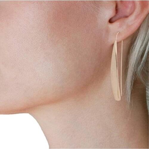 New Arrival Earrings Temperament Model Drop Earrings Female Metal U Curve Design Jewelry Earrings For Ladies