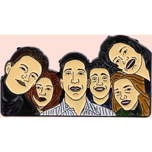 ZF3403 TV Show Friend Hard Enamel Pin Badge Backpack Bag Collar Lapel Pins Decoration Jewelry Gifts For Man Women Fan