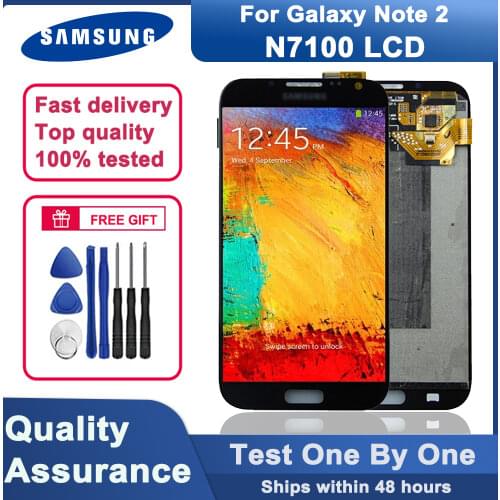 100% tested original AMOLED 5.5" Note 2 LCD screen for Samsung Galaxy Note 2 N7100 N7105 LCD touch screen digitizer assembly