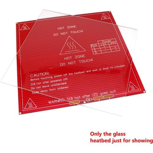1Pc MK2 Heated Bed Borosilicate Glass Plate size 213*200*3mm tempered Glass plate only for 3D printer