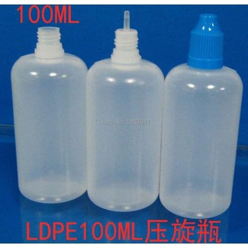 100ML Lot 500PCS Plastic Dropper Bottles With Childproof Cap & Long Thin Tip Used To Dispense Most Liquid
