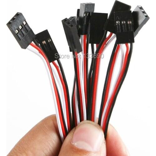 5pcs 10cm 3pins Servo Extension Lead Wire Cable MALE to MALE KK MK MWC flight control Board for RC Quadcopter