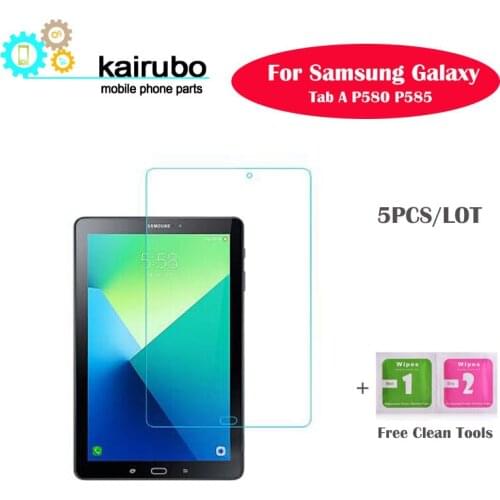 5PCS For Samsung Galaxy Tab A P580 P585 Tablet Tempered Glass Screen Protector Protective Film Ultra Thin 0.3mm 9H Tab A 10.1"